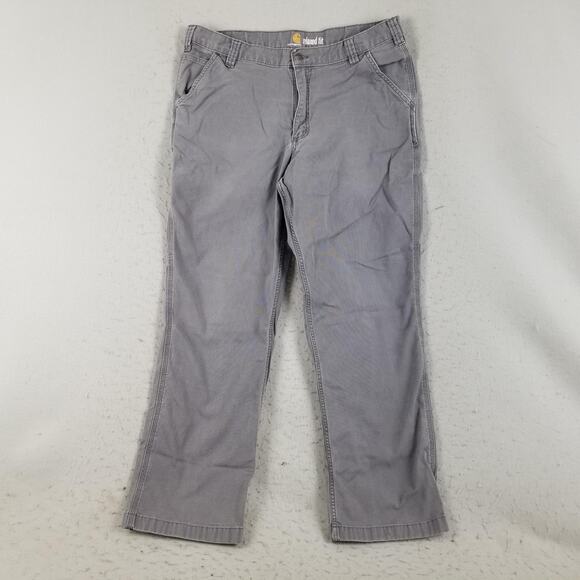 Carhartt Pants Mens 38x32 Gray Relaxed Fit Rugged Flex Work Carpenter 102291 - Picture 1 of 13